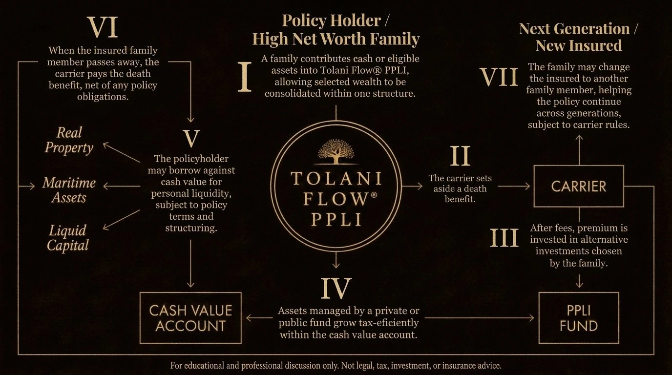 Tolani Flow PPLI conceptual architecture